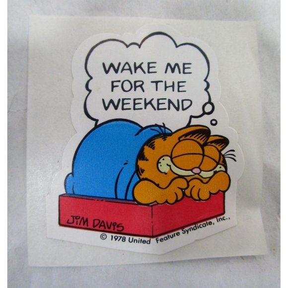 Vintage Garfield Odie Stickers Five Assorted Singles GUC Vintage 1980s - Picture 3 of 13
